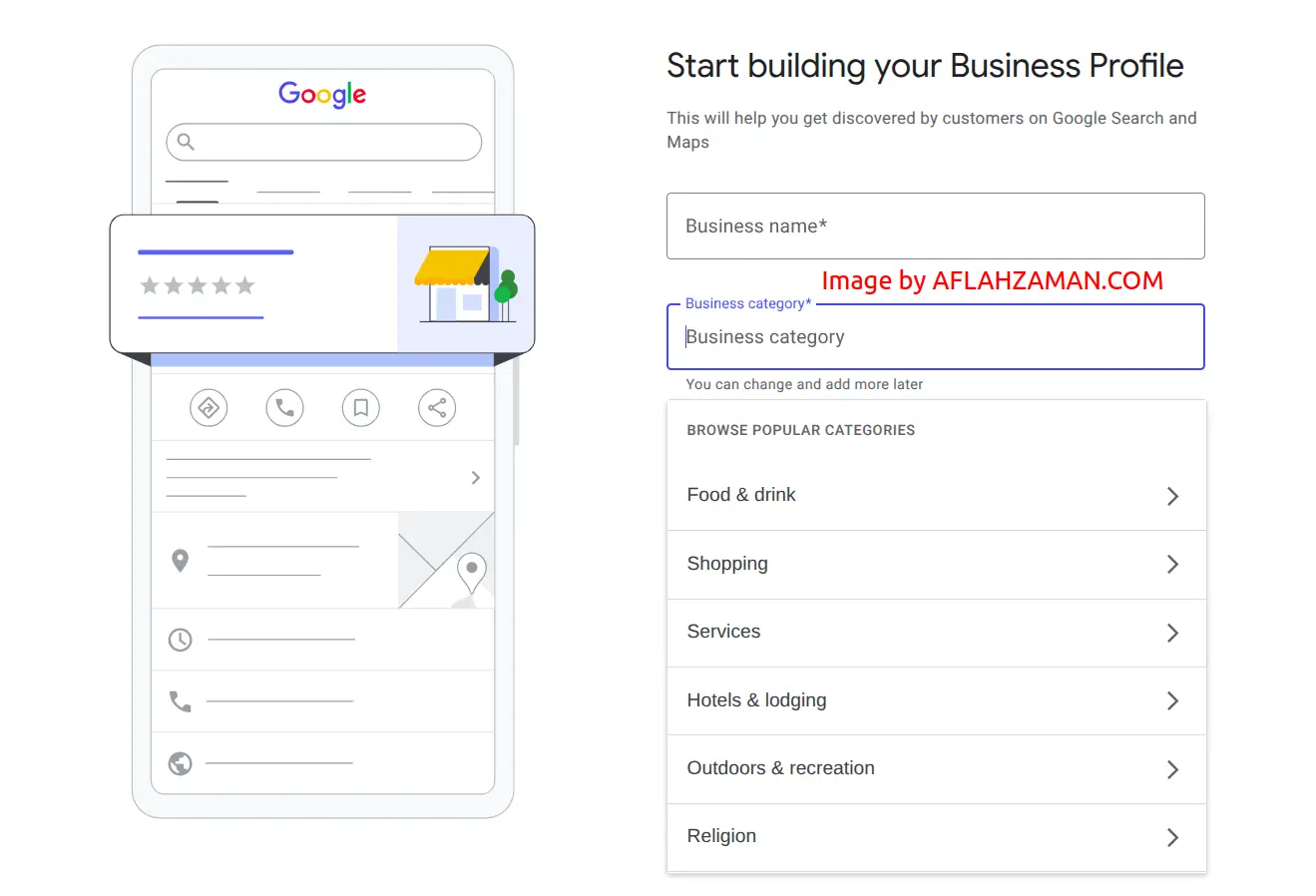 Google Business Profile Creation for local seo for small businesses by Aflah Zaman